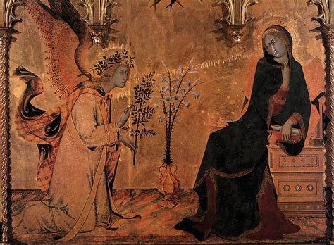  The Annunciation - โศภณวิจิตร บนฉากหลังทองคำ