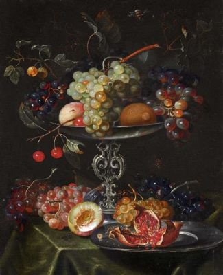  The Still Life with Pomegranates and Peaches : บทศ grecque ของแสงและเงา